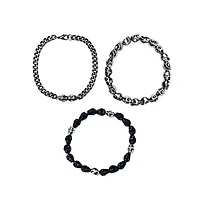 Multi-Pack Skull Head Bracelets - 3 Pack