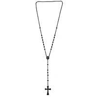 Black Chain Rosary Necklace