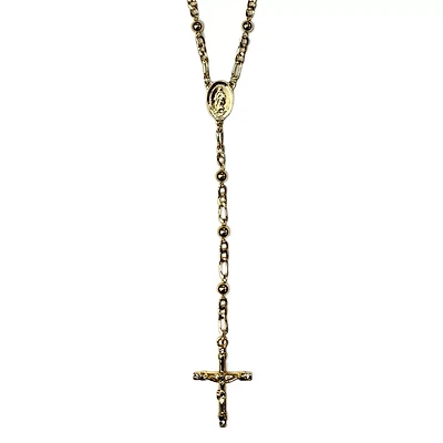 Goldtone Chain Rosary Necklace
