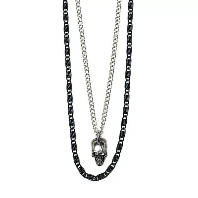 Skull Chain Necklace Set