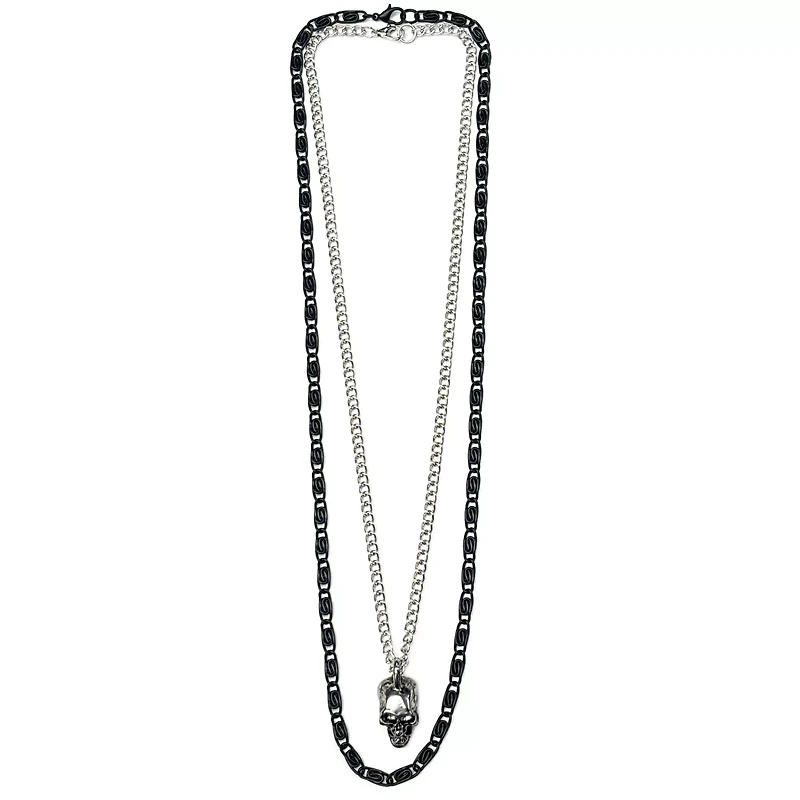 Skull Chain Necklace Set