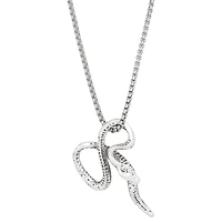 Twisted Snake Silver-Tone Necklace