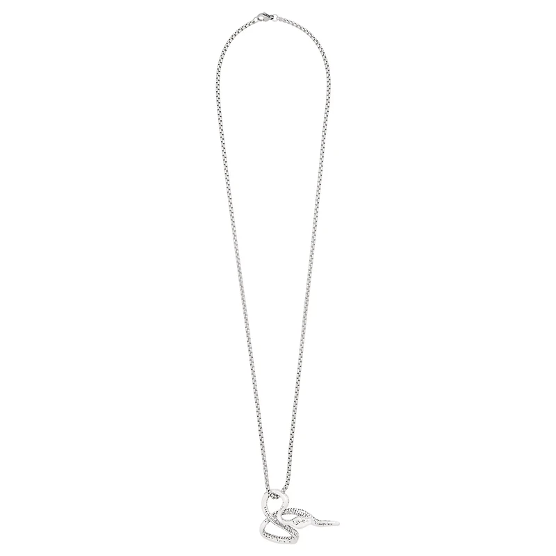 Twisted Snake Silver-Tone Necklace