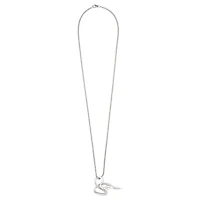 Twisted Snake Silver-Tone Necklace