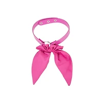 Oversized Pink Bow Choker Necklace