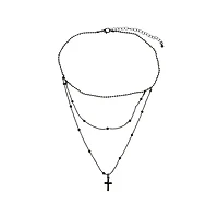 Cross Drop Chain Choker Necklace