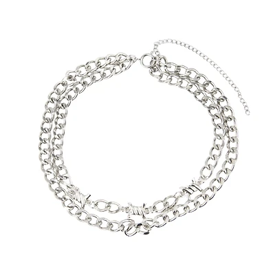 Barbed Wire Chain Choker Necklace