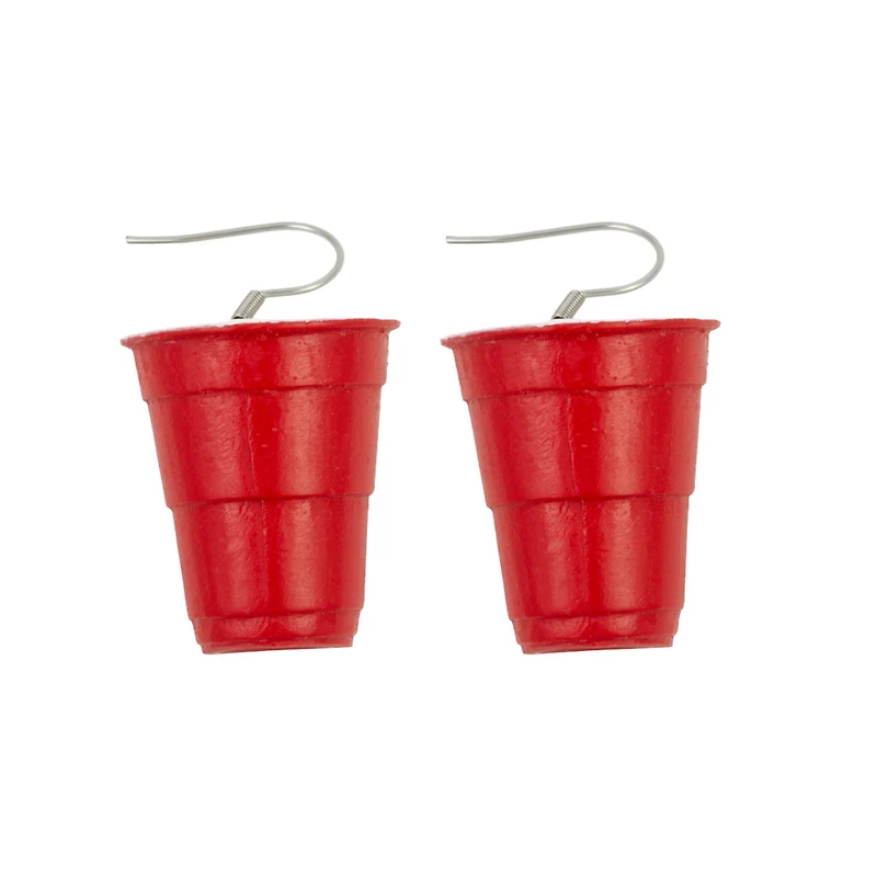 Red Solo Cup Dangle Earrings