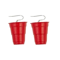Red Solo Cup Dangle Earrings