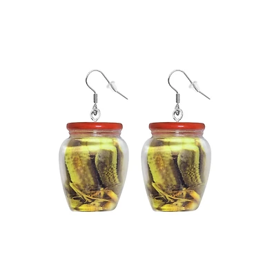 Pickle Jar Dangle Earrings