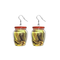 Pickle Jar Dangle Earrings