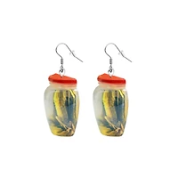 Pickle Jar Dangle Earrings