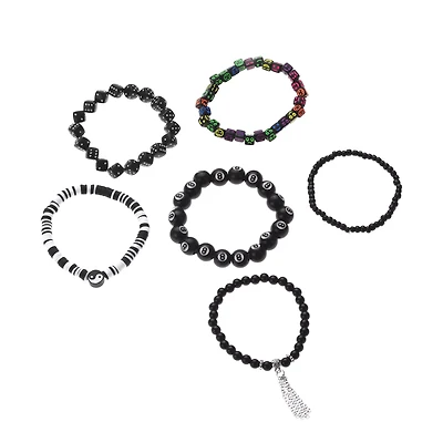 Multi-Pack Novelty Beaded Bracelets - 6 Pack