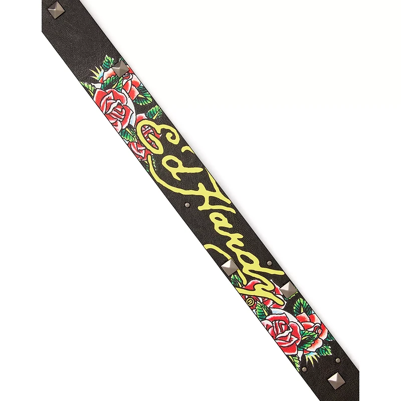 Ed Hardy Rose Skull Belt