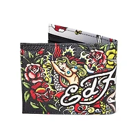 Ed Hardy Skull Tattoo Bifold Wallet
