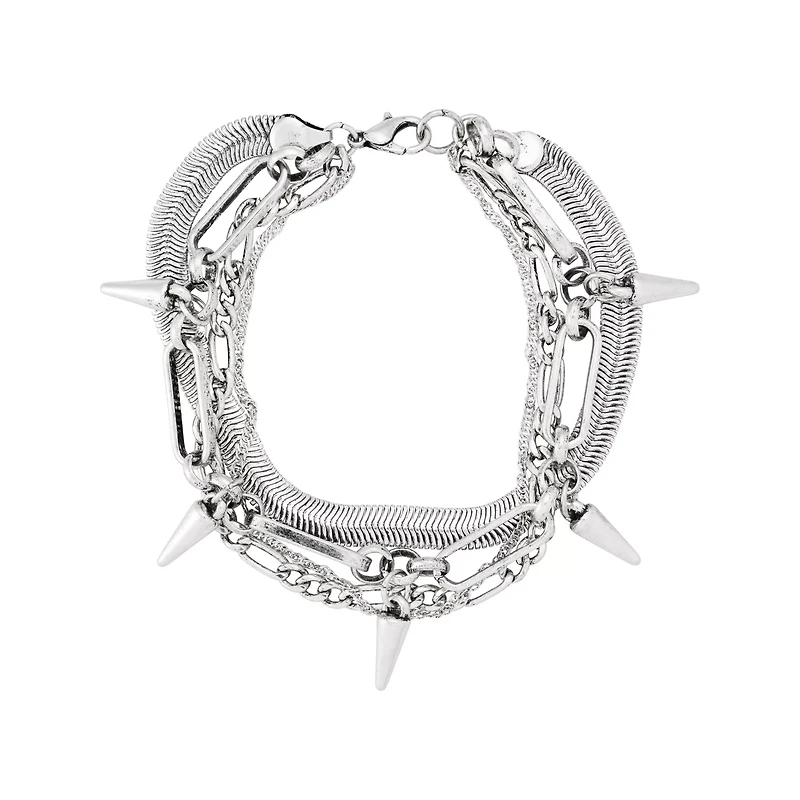 Multi-Chain Spiked Bracelet