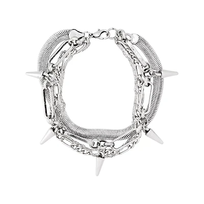 Multi-Chain Spiked Bracelet