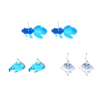 Multi-Pack Blue Fish Dangle Earrings - 3 Pair