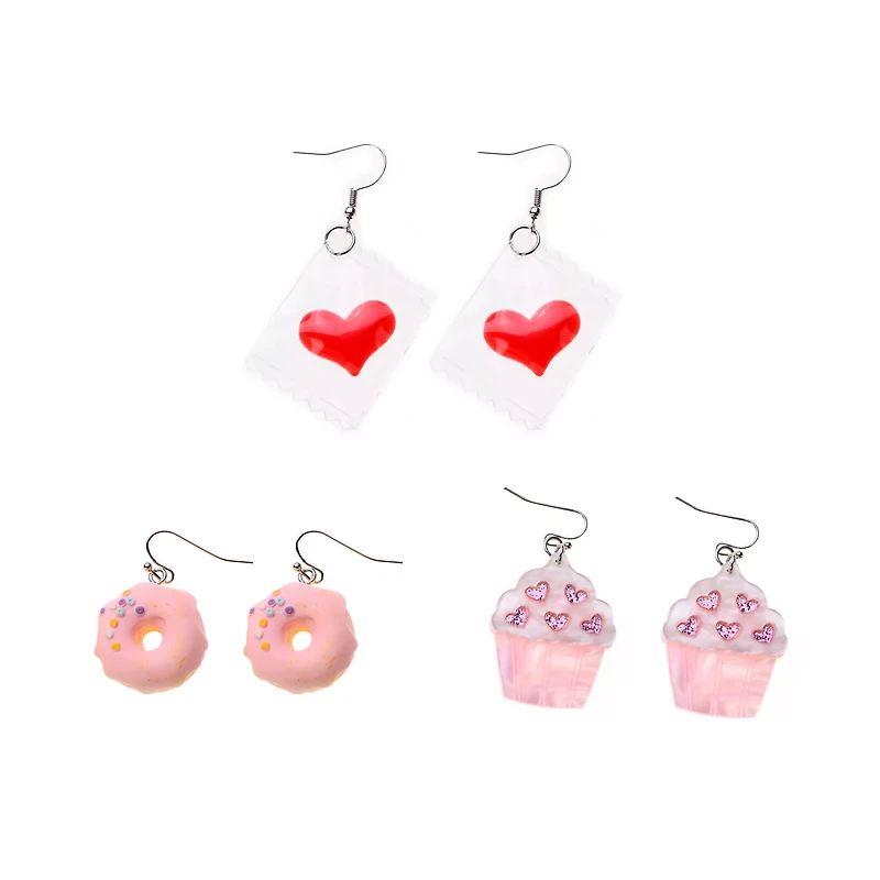 Multi-Pack Dessert Dangle Earrings - 3 Pair