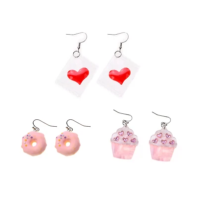 Multi-Pack Dessert Dangle Earrings - 3 Pair
