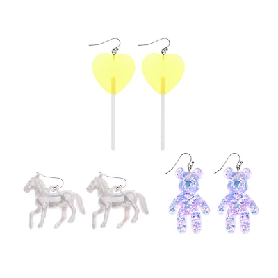 Multi-Pack Toybox Treasures Dangle Earrings - 3 Pack