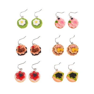 Multi-Pack Mini Cake Dangle Earrings - 6 Pair