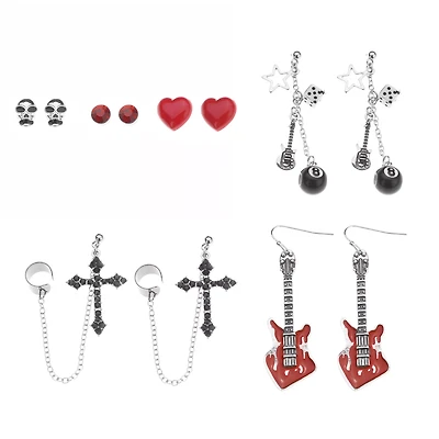 Multi-Pack Rock Princess Dangle Earrings - 6 Pack