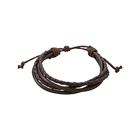 Multi-Pack Beaded and Braided Cord Faux Leather Bracelets - 4 Pack