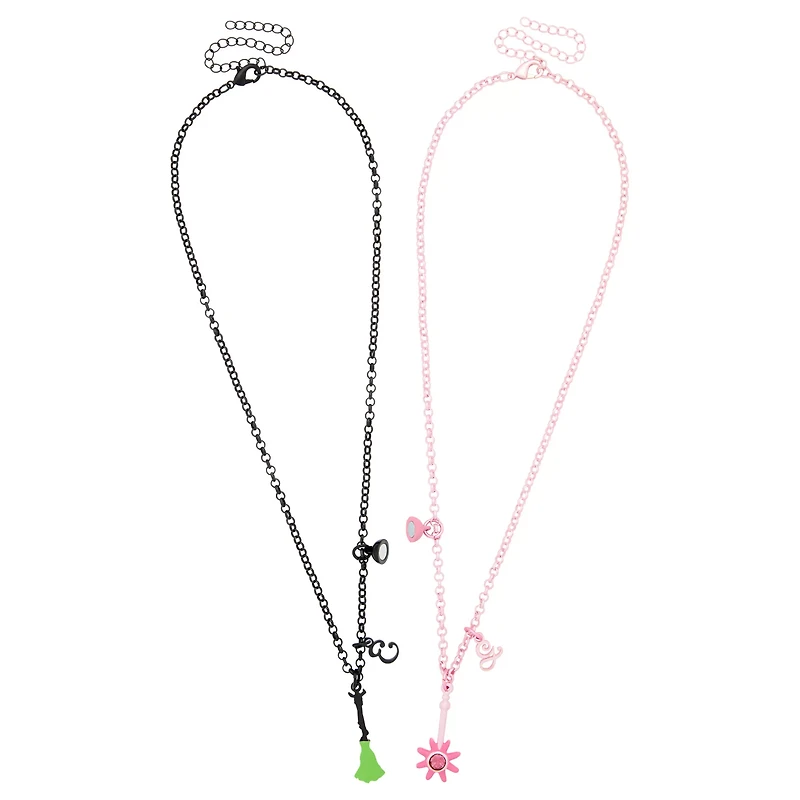 Elphaba Broom and Glinda Wand Best Friend Necklace Set - Wicked