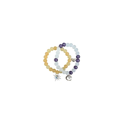 Multi-Pack Sun and Moon Long Distance Bracelets - 2 Pack