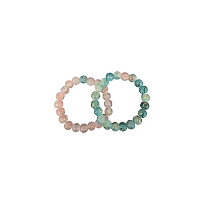 Multi-Pack Pink and Teal Long Distance Bracelets - 2 Pack