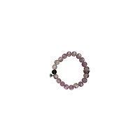 Black and Purple Long Distance Beaded Bracelets - 2 Pack