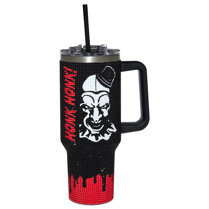 Art the Clown Honk Honk Rhinestone Tumbler 40 oz. - Terrifier