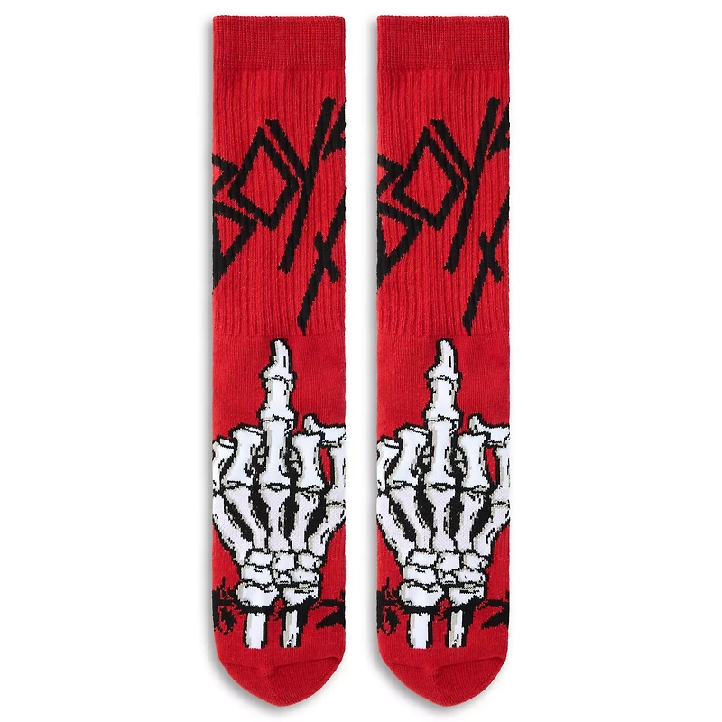 The Boys Skeleton Middle Finger Crew Socks