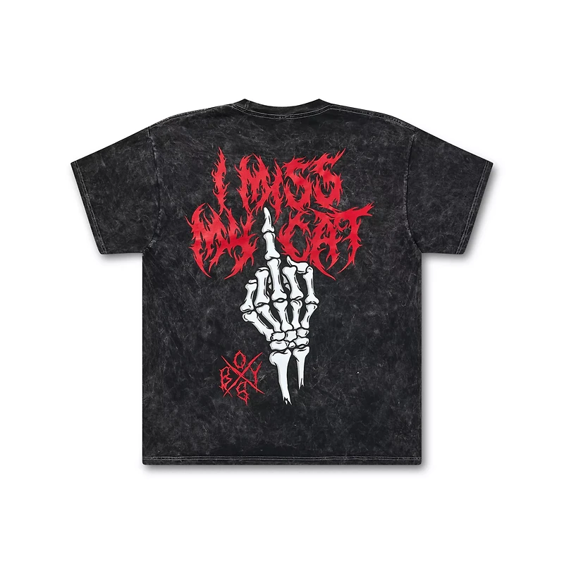 The Boys Gray and Red Middle Finger T Shirt