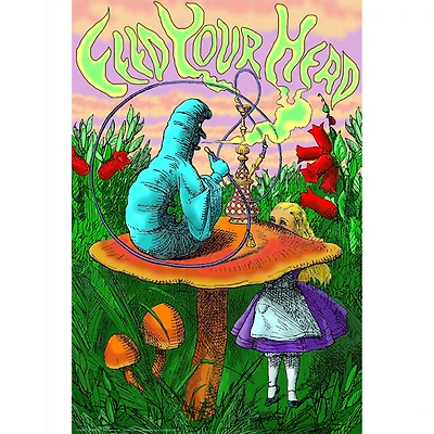 Caterpillar Hookah Black Light Poster