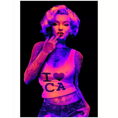 Marilyn Monroe I Love California Black Light Poster