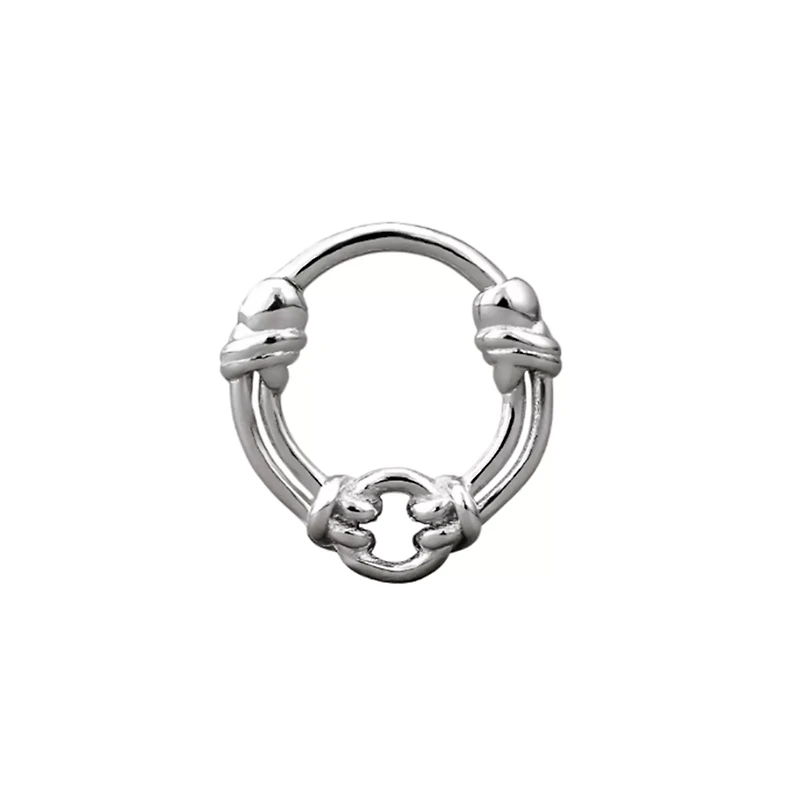 Chain Link Hinged Septum Ring - 16 Gauge