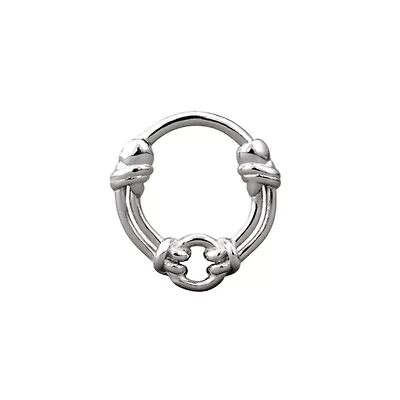 Chain Link Hinged Septum Ring - 16 Gauge