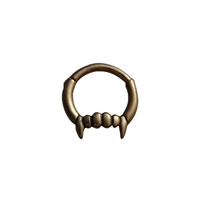 Rose Gold-Plated Fang Hinged Septum Ring - 16 Gauge