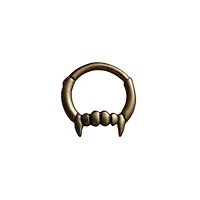 Rose Gold-Plated Fang Hinged Septum Ring - 16 Gauge