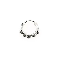 Silver-Tone Roses Clicker Septum Ring - 16 Gauge