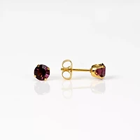 Gold Plated Amethyst Effect Stud Earrings