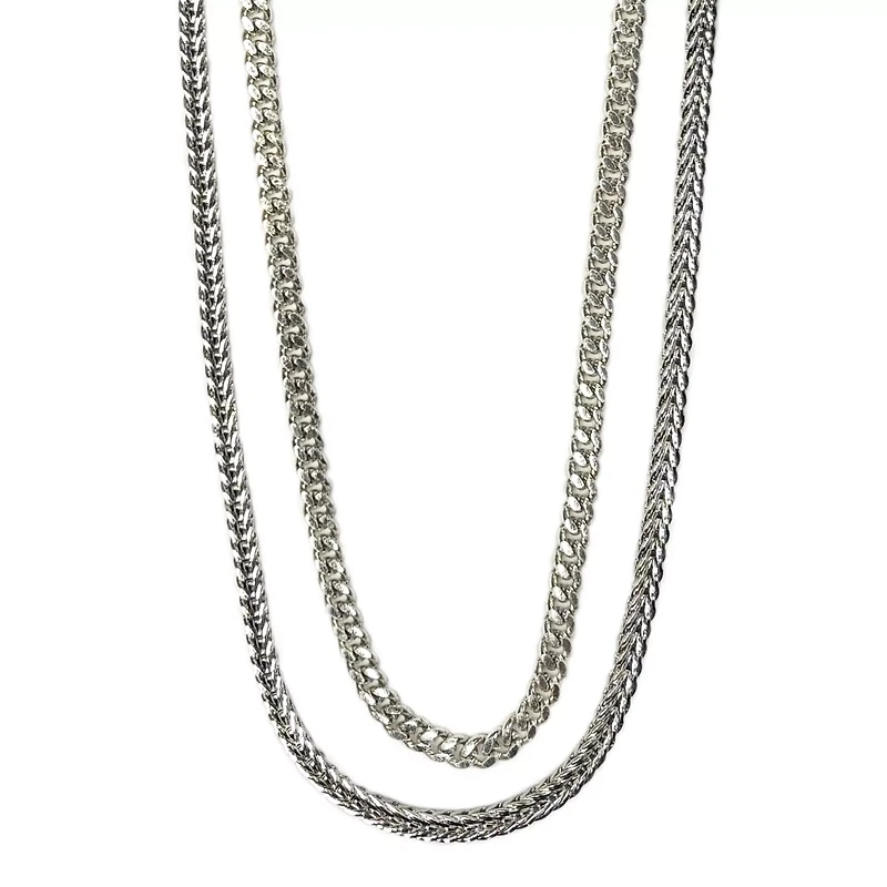 Multi-Pack Tight and Curb Chain Necklaces - 2 Pack