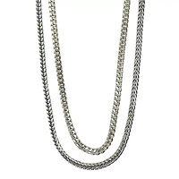 Multi-Pack Tight and Curb Chain Necklaces - 2 Pack