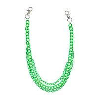 3 Row Neon Green Wallet Chain