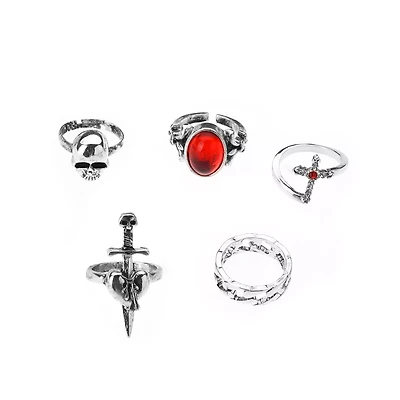 Multi-Pack Killer Heart Rings - 5 Pack