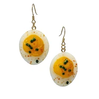 Deviled Eggs Dangle Earrings - 18 Gauge