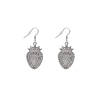 Diamante Strawberry Dangle Earrings