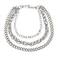 Silver 3 Row Wallet Chain